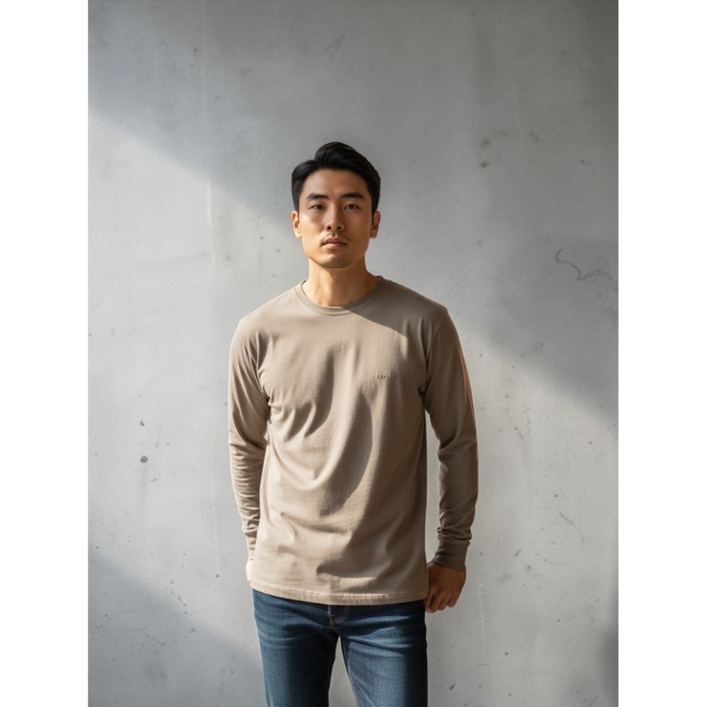 Āman Essentials Natural‎ Dye T-Shirt Men's L Brown Minimalist
